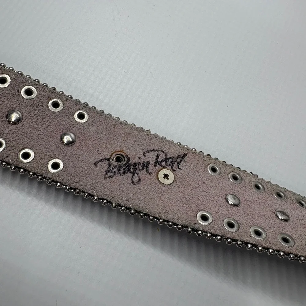 Blazin Roxx Womens Black Leather Rhinestone Western Belt N3513001-L Size Large